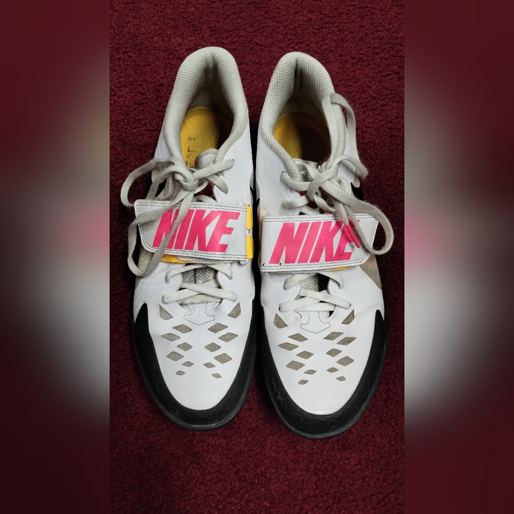 Nike White and Pink Athletic Shoes Size 9.5